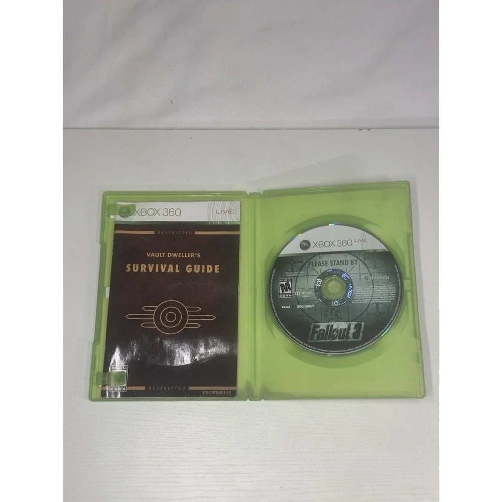 Fallout 3 Xbox 360 Complete CIB w/ Vault Dweller Survival Guide Bethesda